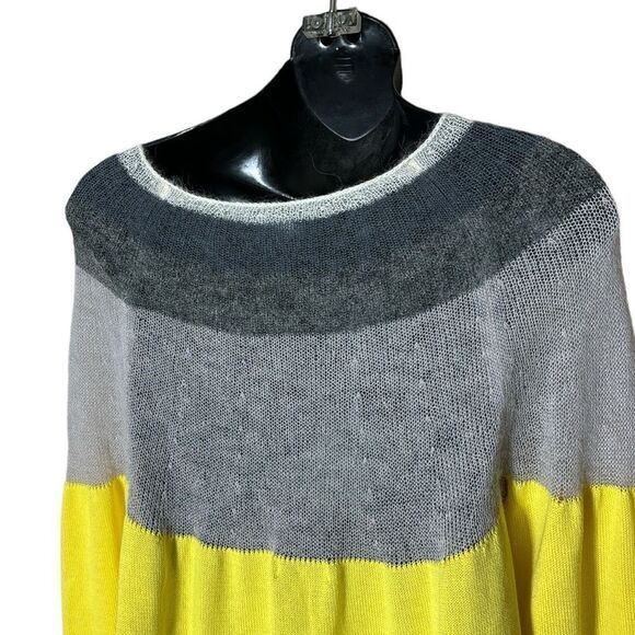 Reiss tulum color block sweater alpaca semi sheer delicate boat neck capsule xs - Picture 9 of 12